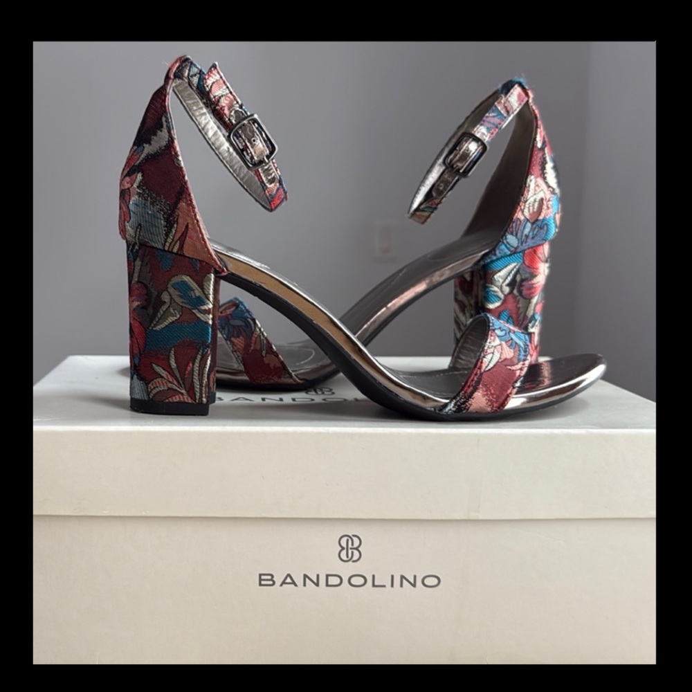 Dark Floral Heels